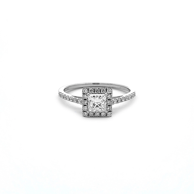 Gold Engagement Ring with Diamonds