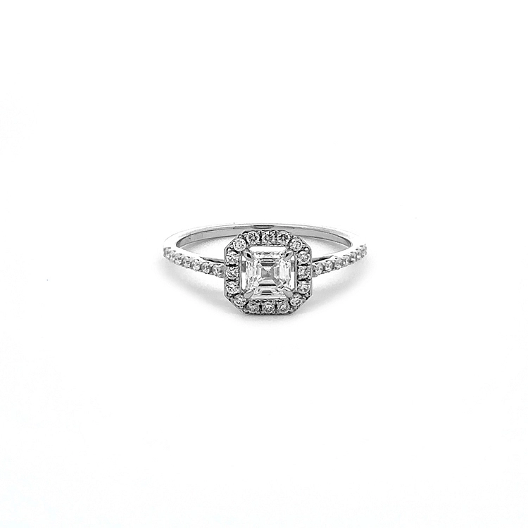 Gold Engagement Ring with Diamonds