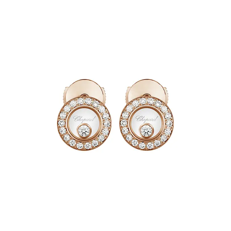 Zlaté Náušnice Chopard Happy Diamonds 83A017-5201