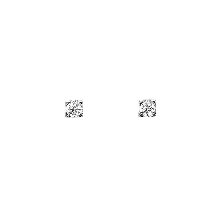 Gold Earrings with Diamonds