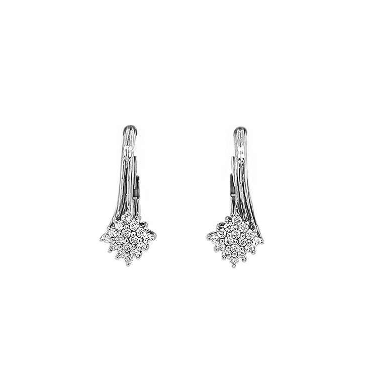 Gold Earrings with Diamonds