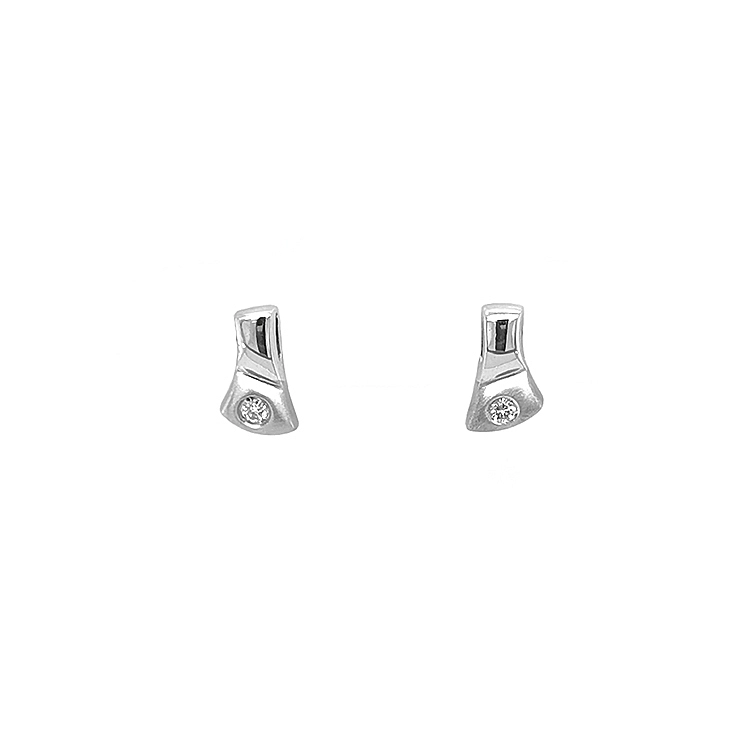 Gold Earrings with Diamonds