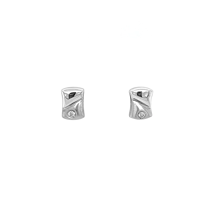 Gold Earrings with Diamonds