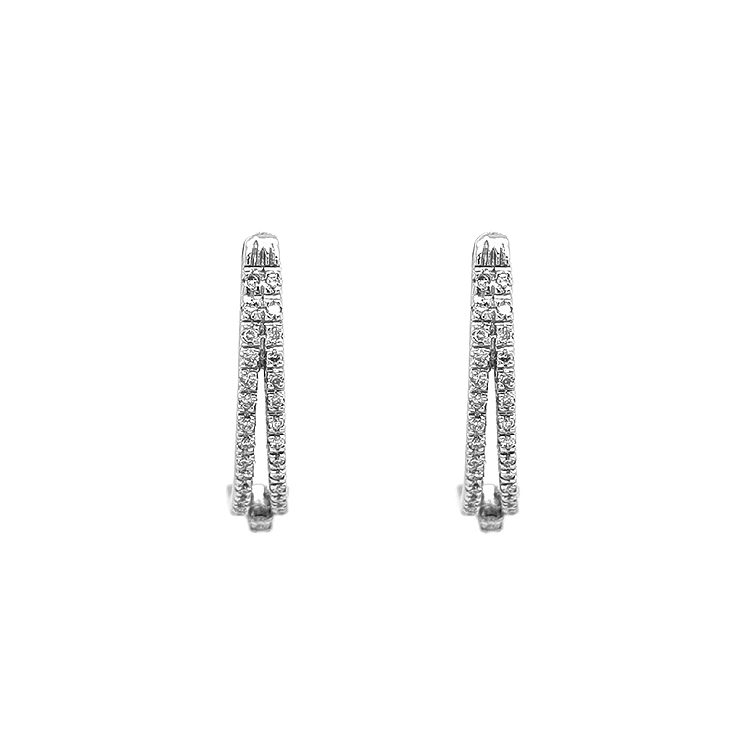 Gold Earrings with Diamonds