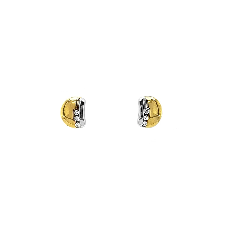 Gold Earrings with Diamonds