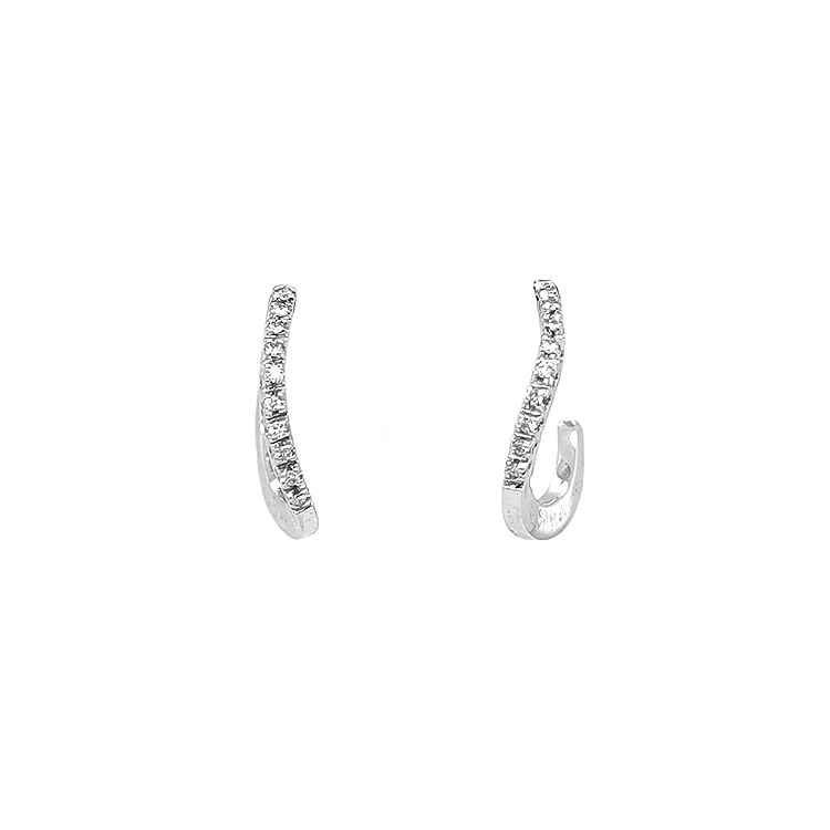 Gold Earrings with Diamonds