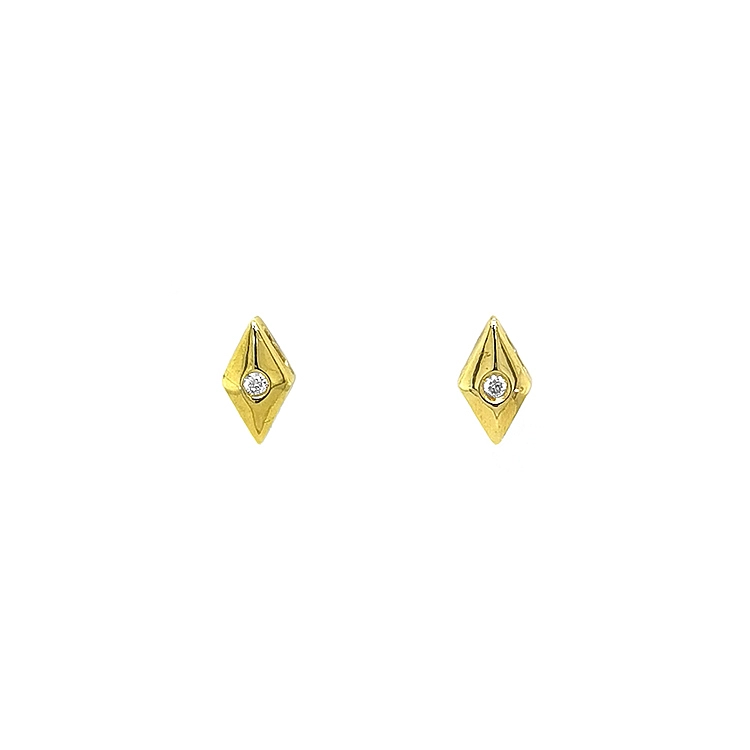 Gold Earrings with Diamonds