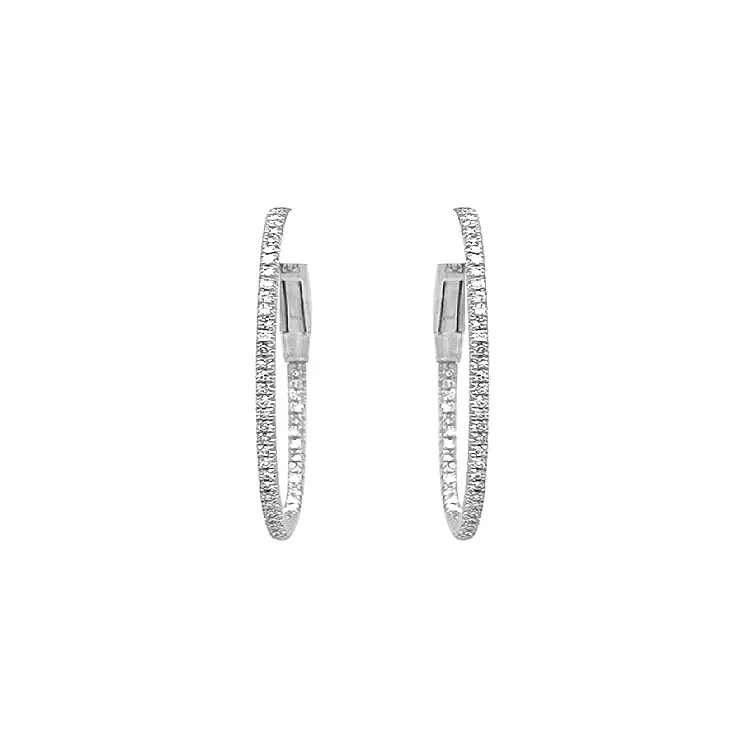 Zlaté Kruhové Náušnice s Diamanty