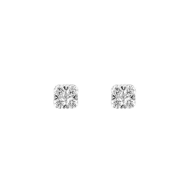 Gold Earrings with Diamonds