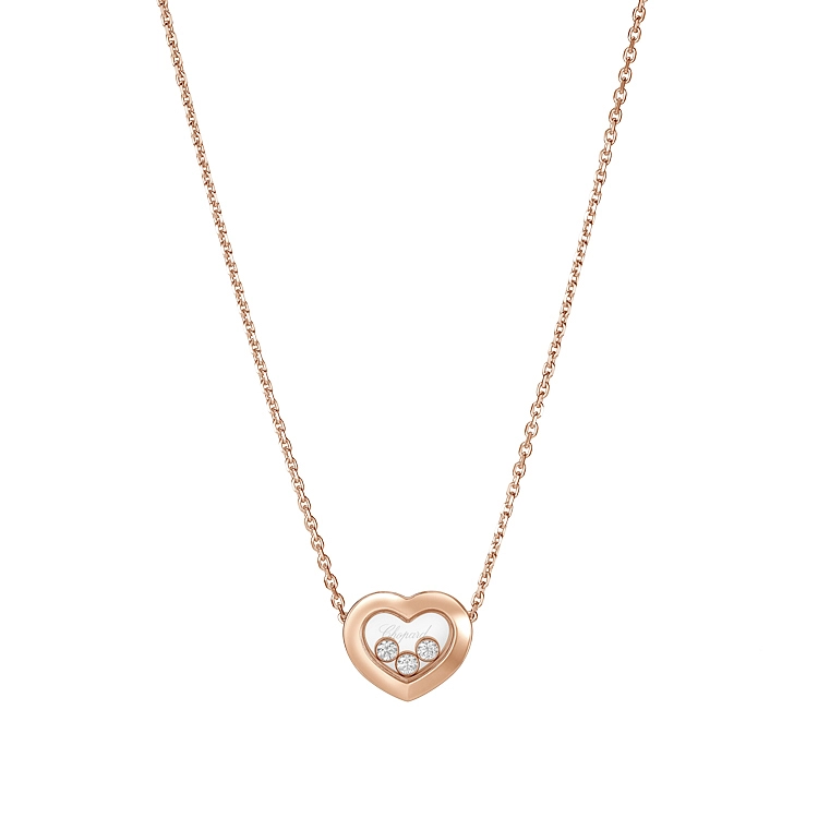 Gold Chopard Happy Diamonds Necklace 81A611-5001