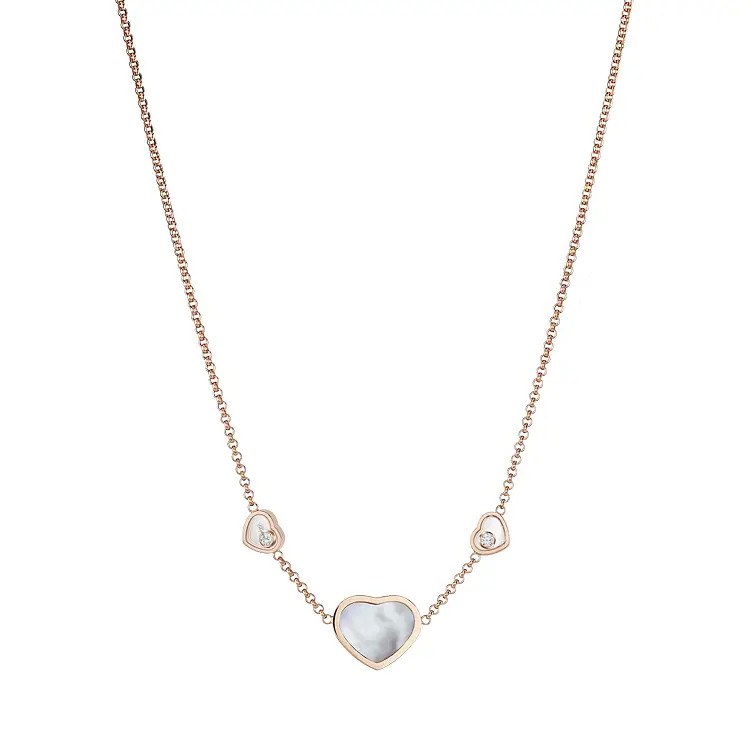 Zlatý Náhrdelník Chopard Happy Hearts 81A082-5301