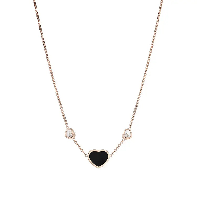 Zlatý Náhrdelník Chopard Happy Hearts 81A082-5201