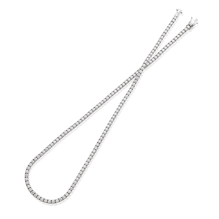 Gold Tennis Necklace Crieri with Diamonds
