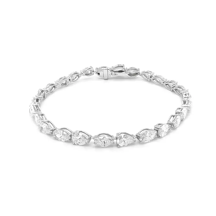 Zlatý tennis náramek s diamanty 8,69ct