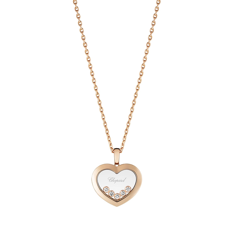 Gold Chopard Happy Diamonds Necklace 79A038-5001