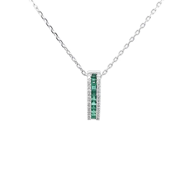 Zlatý Přívěsek Smaragdy a Diamanty