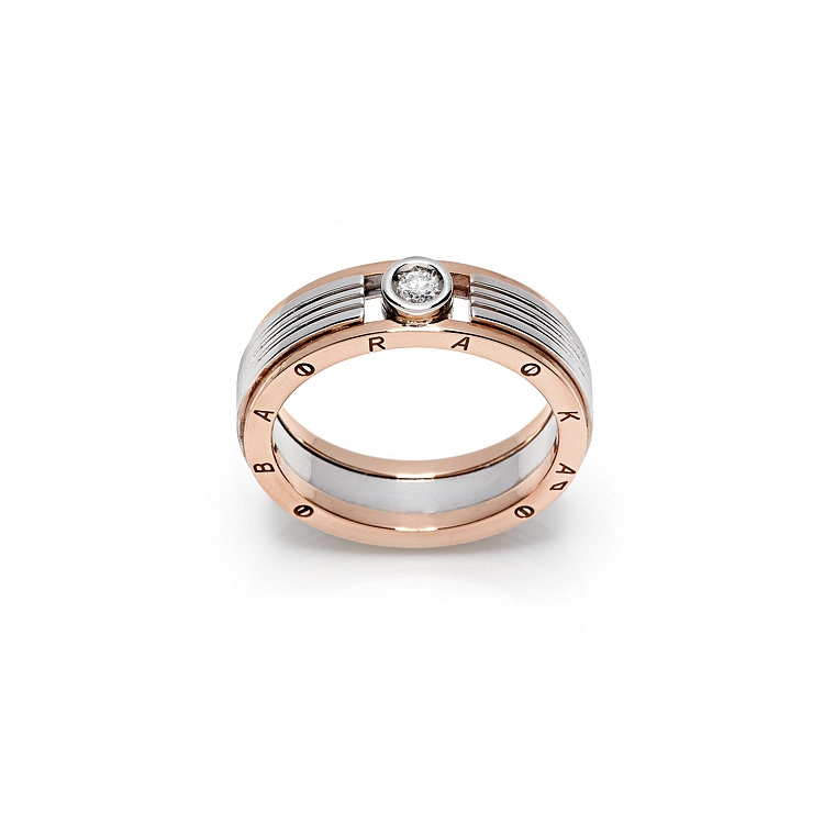 Golden Men's Ring Baraka with Diamond AN211461