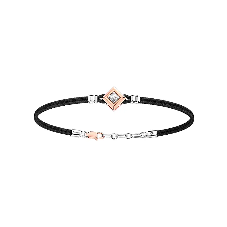 Zlatý Pánský Náramek Zancan s Diamantem