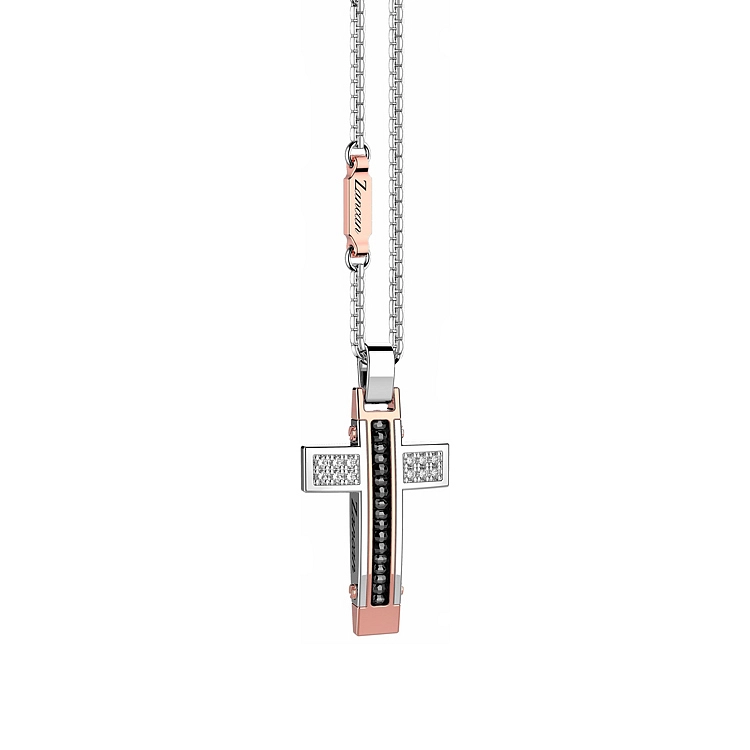 Gold Pendant Cross Zancan EC807BR60