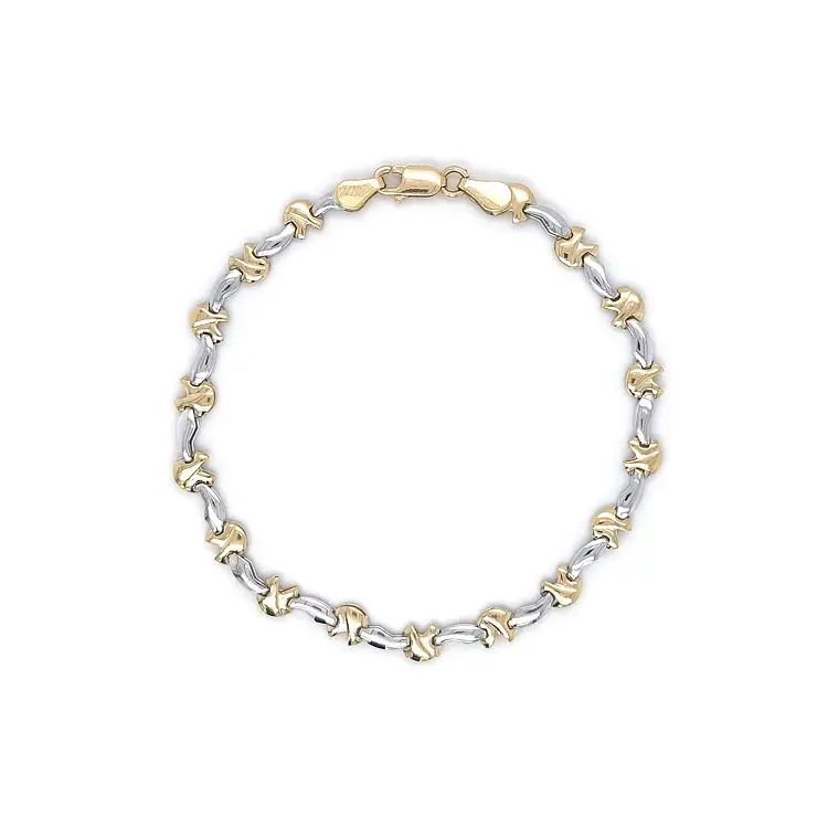 Zlatý Dámský Náramek z Kombinovaného Zlata