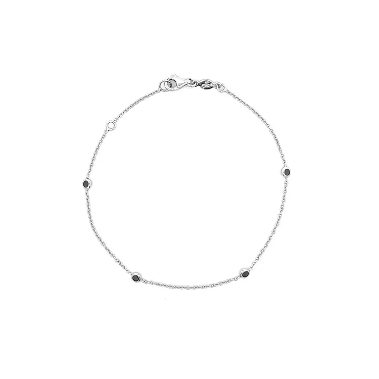 Zlatý Náramek s Černými Kameny