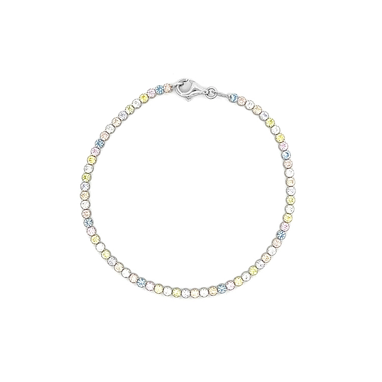 Gold Bracelet with Coloured Stones