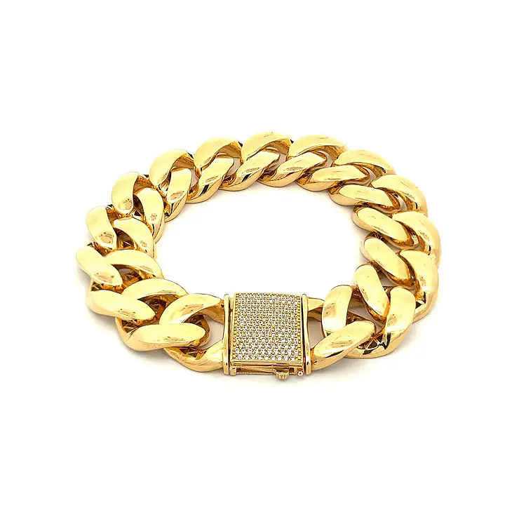 Gold Bracelet Armadillo with Zircons