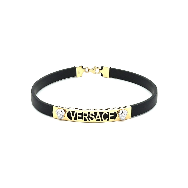 Gold Bracelet with Rubber