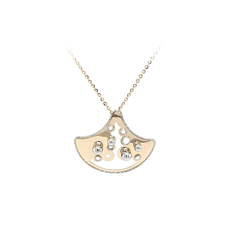 Ladies Necklace made of Combination Gold