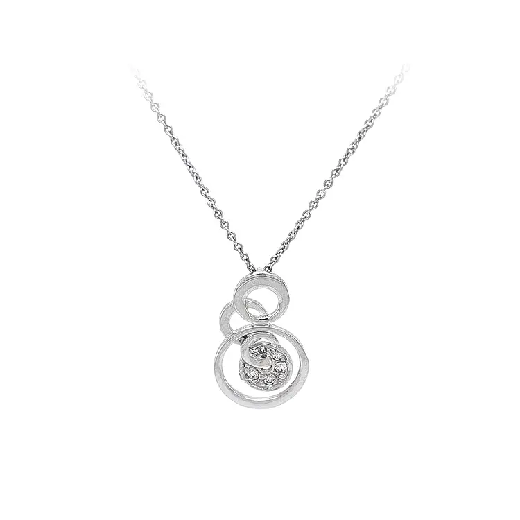 Náhrdelník se Zirkony z Bílého Zlata