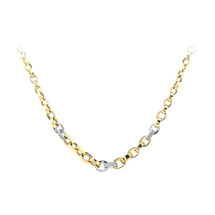 Náhrdelník se Zirkony z Kombinovného Zlata