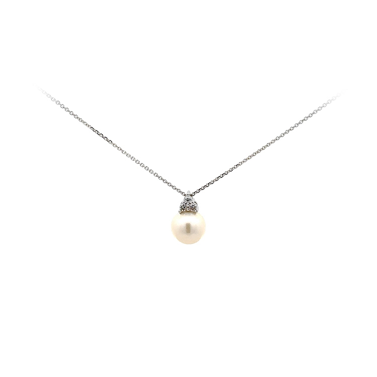 Necklace with White Gold Pearl