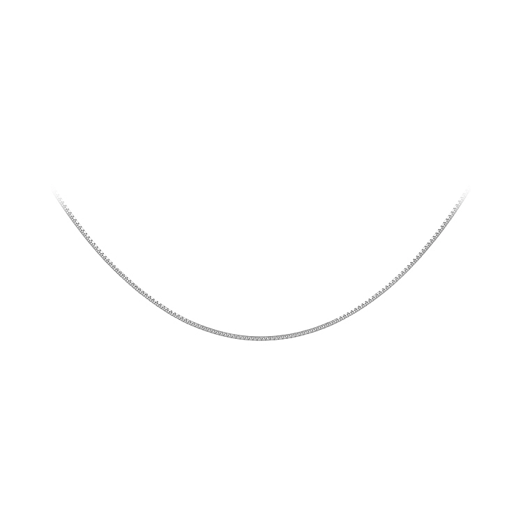 White Gold Cube Chain - Cube