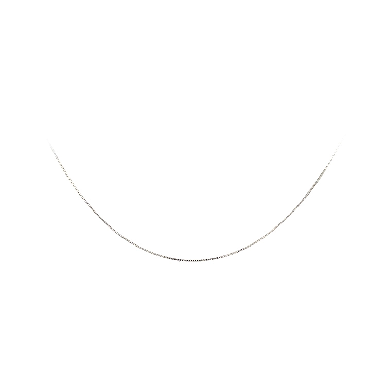 White Gold Cube Chain - Cube