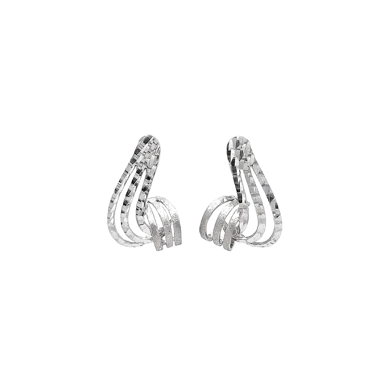 White Gold dangle earrings