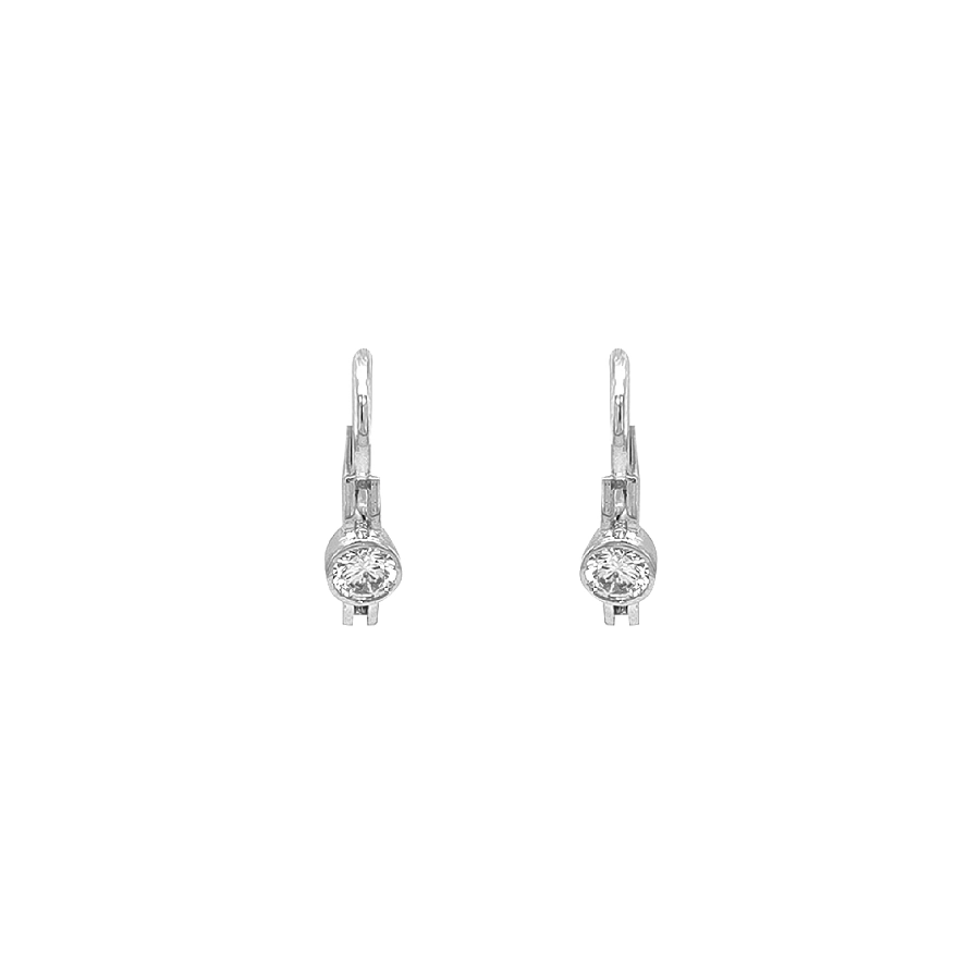 Gold Earrings with Zircons