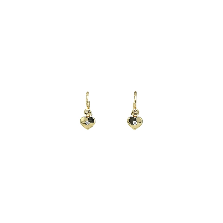 Golden Baby Earrings Hearts