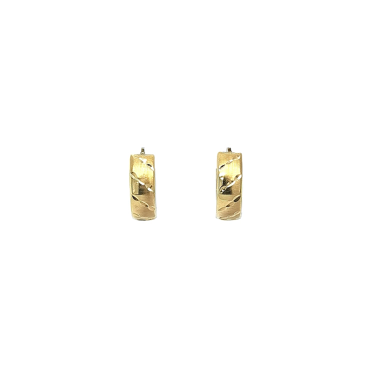 Gold Round Earrings