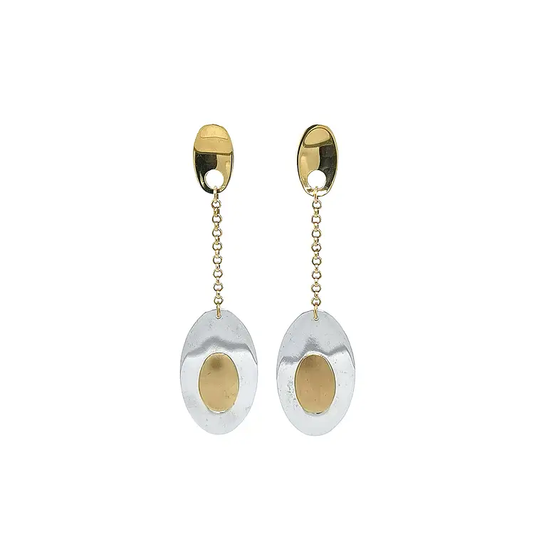 Visací Náušnice z Kombinovaného Zlata