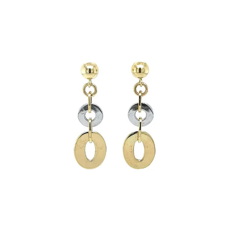 Visací Náušnice z Kombinovaného Zlata