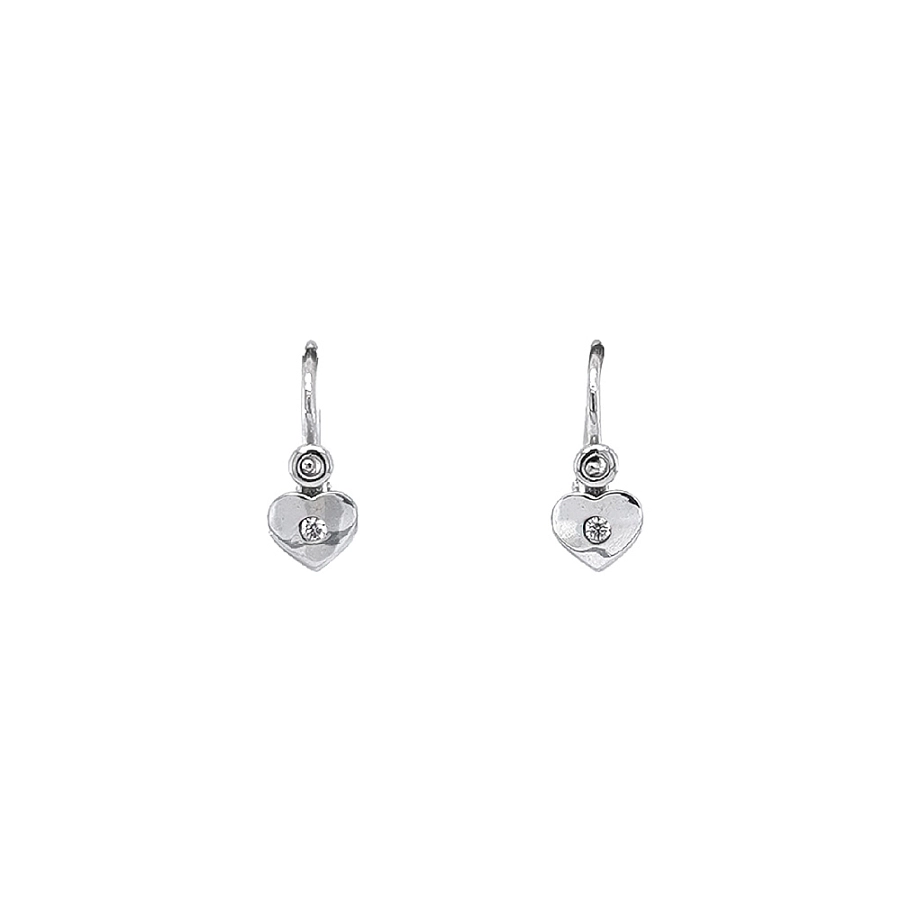 Children's Earrings Hearts with Zircons
