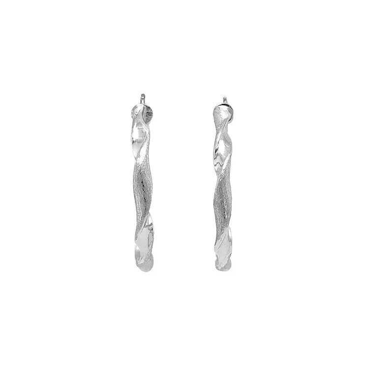 Kruhové Náušnice z Bílého Zlata