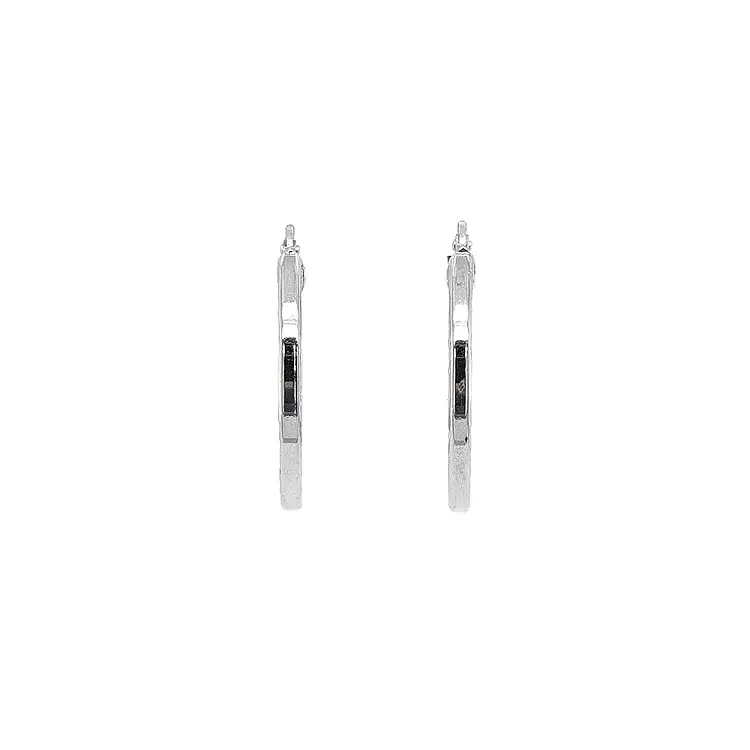 Kruhové Náušnice z Bílého Zlata