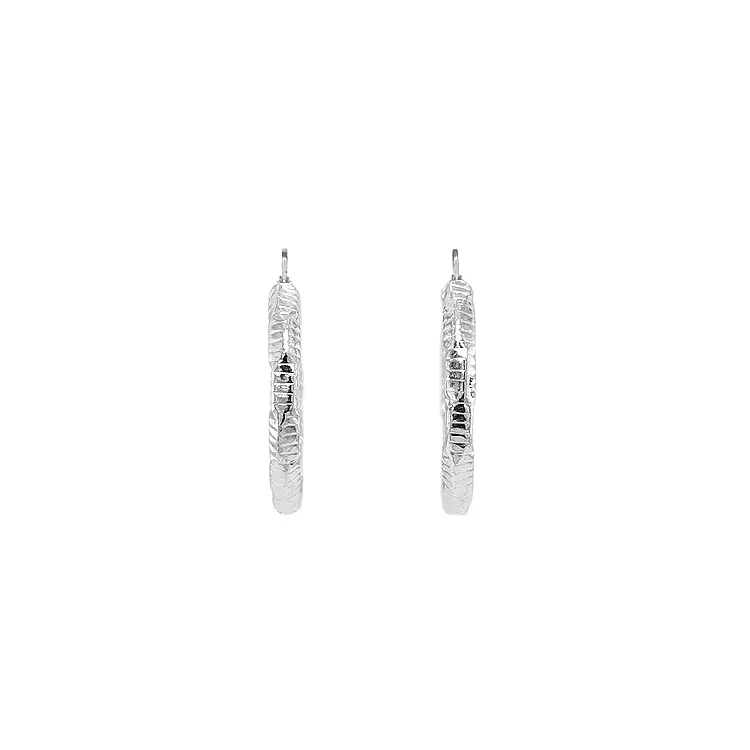 Kruhové Náušnice z Bílého Zlata