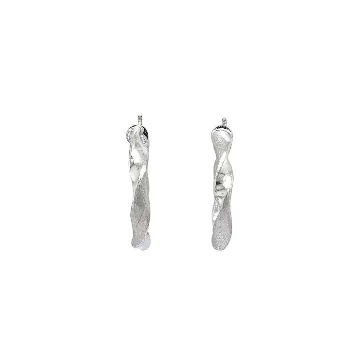 Kruhové Náušnice z Bílého Zlata