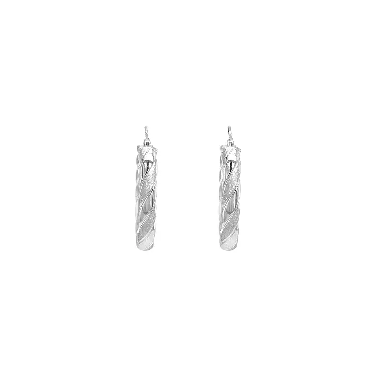 Kruhové Náušnice ze Bíleho Zlata