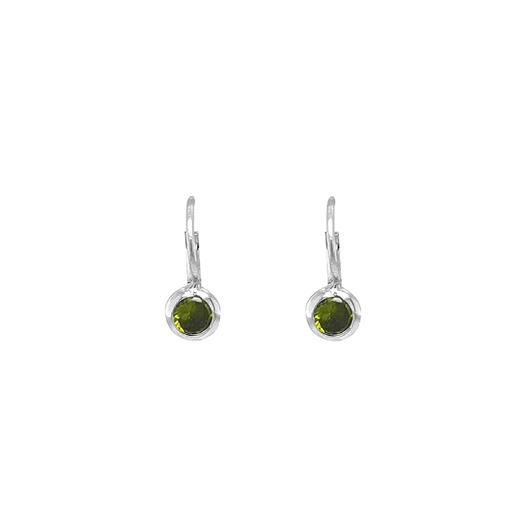 Gold Earrings with Zircons