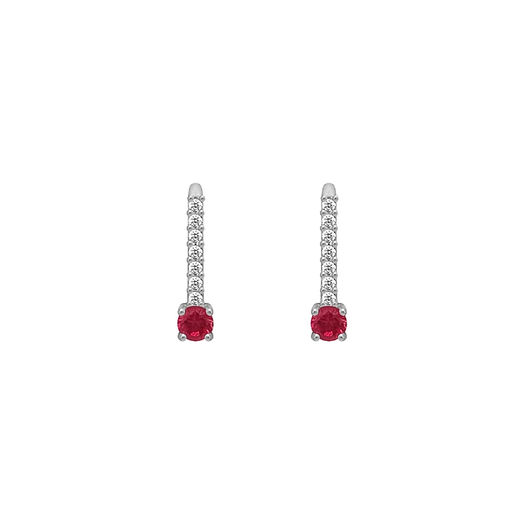 Gold Earrings with Zircons