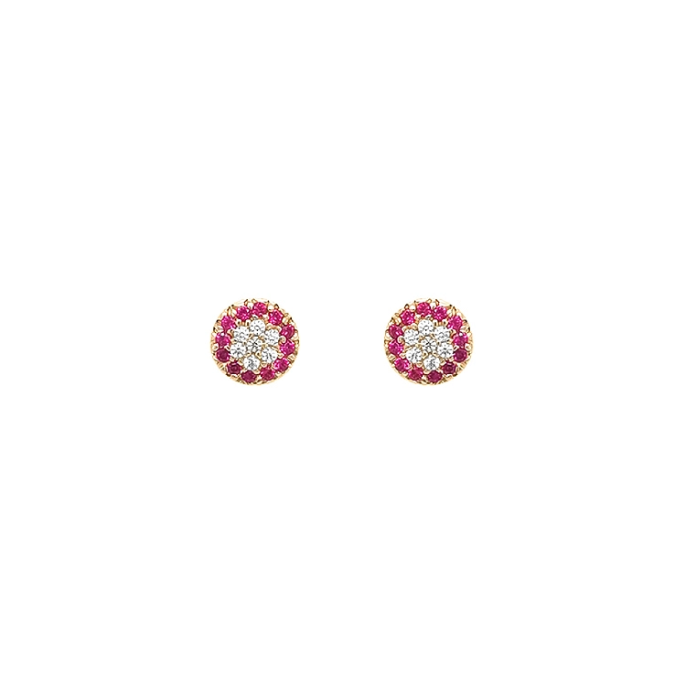 Gold Earrings Earrings with Zircons