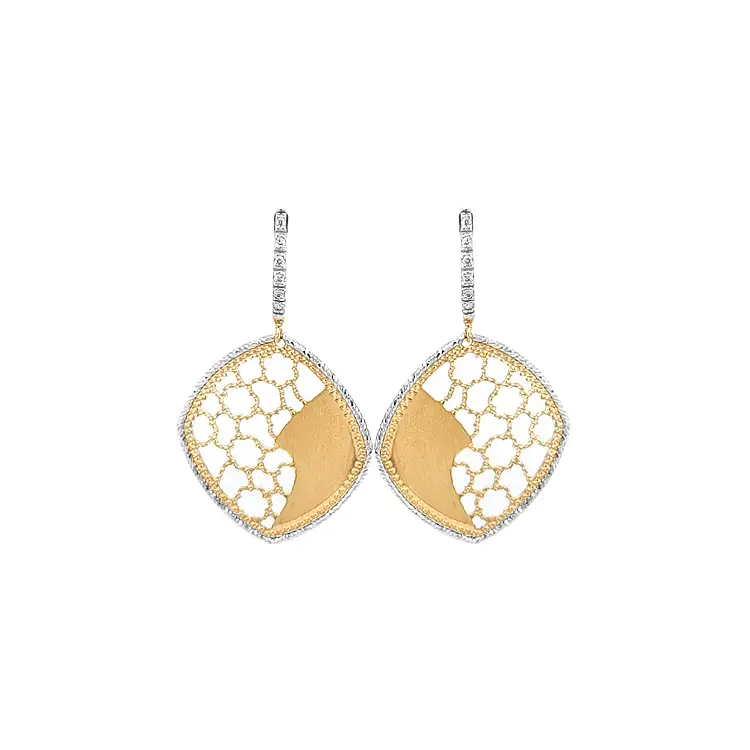 Zlaté Visací Náušnice Zirkony